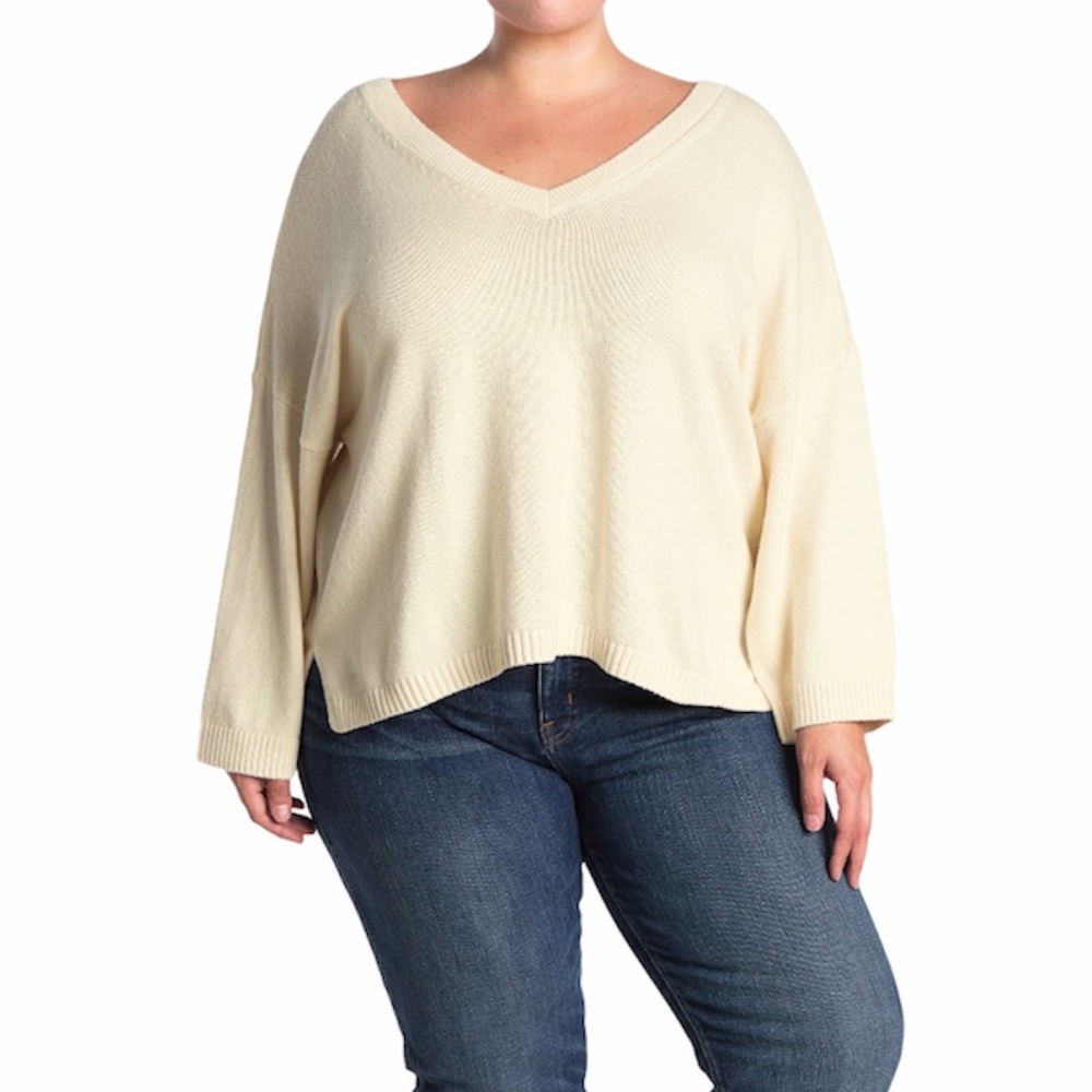 Madewell Double-V Pullover - Tan XXL